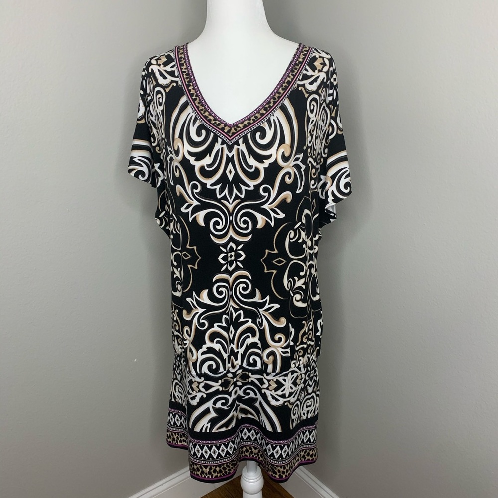 White House Black Market Tribal Printed Dress M
